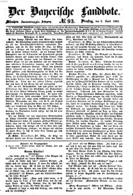 Der Bayerische Landbote Dienstag 3. April 1866