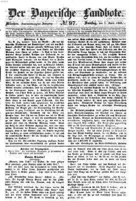 Der Bayerische Landbote Samstag 7. April 1866