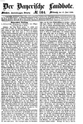 Der Bayerische Landbote Mittwoch 13. Juni 1866