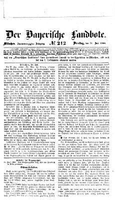 Der Bayerische Landbote Dienstag 31. Juli 1866