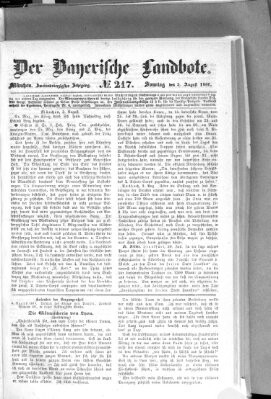 Der Bayerische Landbote Sonntag 5. August 1866