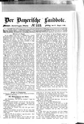 Der Bayerische Landbote Freitag 10. August 1866