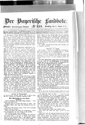 Der Bayerische Landbote Samstag 11. August 1866