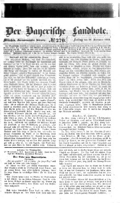 Der Bayerische Landbote Freitag 28. September 1866