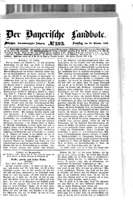 Der Bayerische Landbote Samstag 20. Oktober 1866