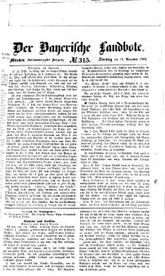Der Bayerische Landbote Sonntag 11. November 1866