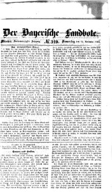 Der Bayerische Landbote Donnerstag 15. November 1866