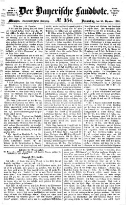 Der Bayerische Landbote Donnerstag 20. Dezember 1866