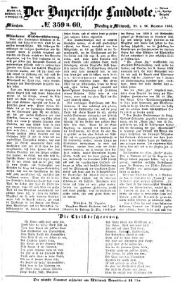Der Bayerische Landbote Mittwoch 26. Dezember 1866