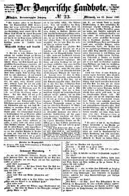 Der Bayerische Landbote Mittwoch 23. Januar 1867