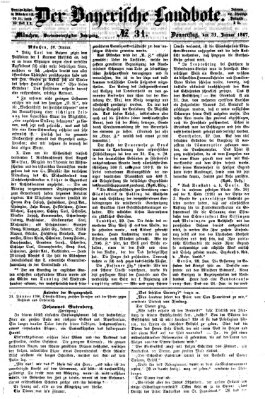 Der Bayerische Landbote Donnerstag 31. Januar 1867