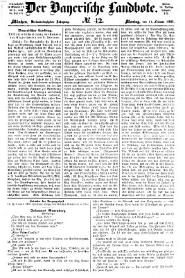 Der Bayerische Landbote Montag 11. Februar 1867