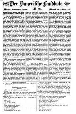 Der Bayerische Landbote Mittwoch 27. Februar 1867