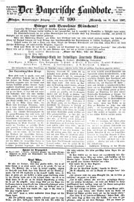 Der Bayerische Landbote Mittwoch 10. April 1867