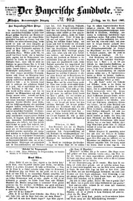 Der Bayerische Landbote Freitag 12. April 1867