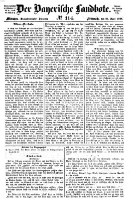 Der Bayerische Landbote Mittwoch 24. April 1867