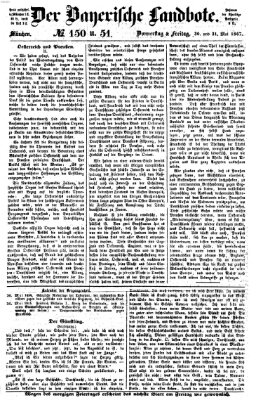 Der Bayerische Landbote Donnerstag 30. Mai 1867