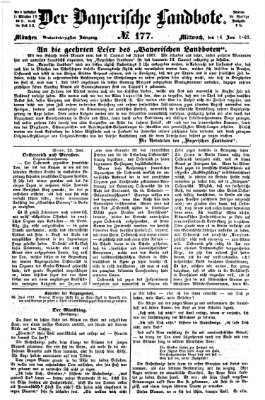 Der Bayerische Landbote Mittwoch 26. Juni 1867