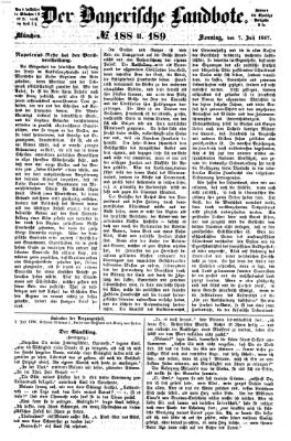 Der Bayerische Landbote Sonntag 7. Juli 1867