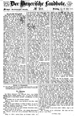 Der Bayerische Landbote Dienstag 30. Juli 1867