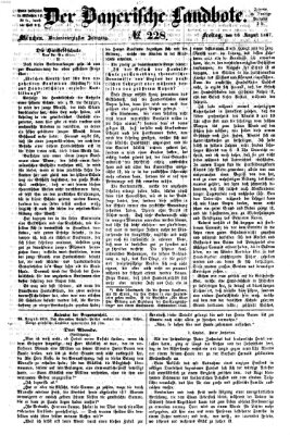 Der Bayerische Landbote Freitag 16. August 1867