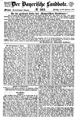 Der Bayerische Landbote Freitag 20. September 1867