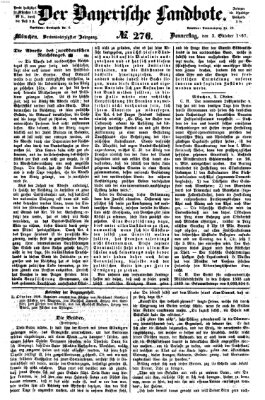 Der Bayerische Landbote Donnerstag 3. Oktober 1867