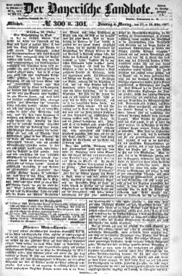 Der Bayerische Landbote Sonntag 27. Oktober 1867