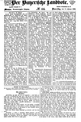 Der Bayerische Landbote Donnerstag 13. Februar 1868