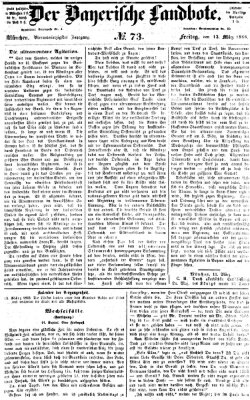 Der Bayerische Landbote Freitag 13. März 1868