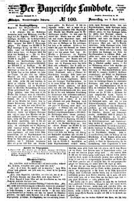 Der Bayerische Landbote Donnerstag 9. April 1868