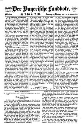 Der Bayerische Landbote Sonntag 2. August 1868