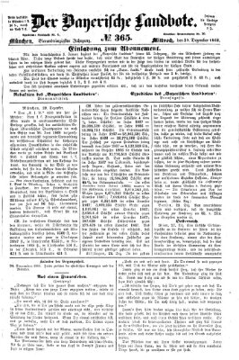 Der Bayerische Landbote Mittwoch 30. Dezember 1868