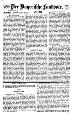 Der Bayerische Landbote Dienstag 26. Januar 1869
