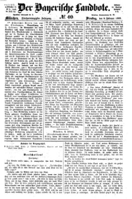 Der Bayerische Landbote Dienstag 9. Februar 1869