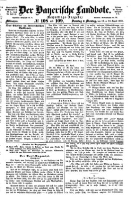 Der Bayerische Landbote Sonntag 18. April 1869