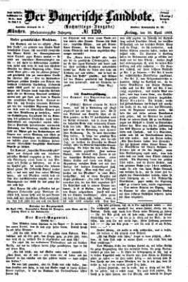 Der Bayerische Landbote Freitag 30. April 1869