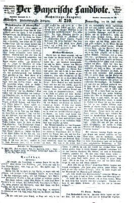 Der Bayerische Landbote Donnerstag 29. Juli 1869