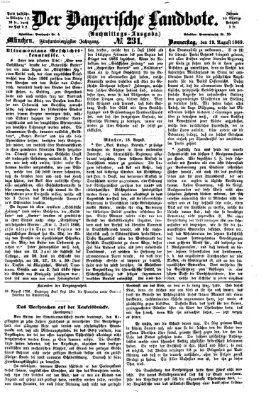 Der Bayerische Landbote Donnerstag 19. August 1869