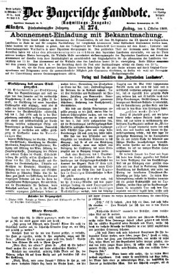 Der Bayerische Landbote Freitag 1. Oktober 1869