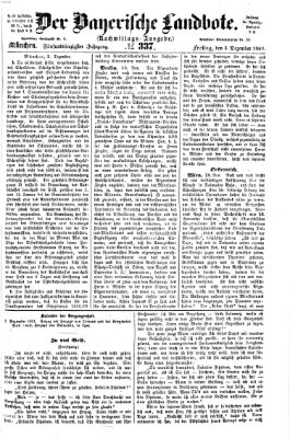 Der Bayerische Landbote Freitag 3. Dezember 1869