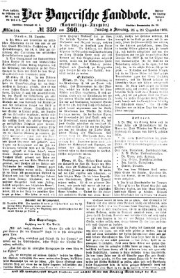 Der Bayerische Landbote Samstag 25. Dezember 1869