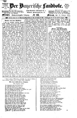 Der Bayerische Landbote Mittwoch 12. Januar 1870