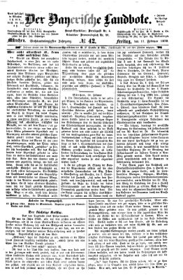 Der Bayerische Landbote Freitag 11. Februar 1870