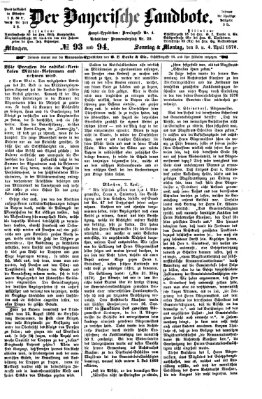Der Bayerische Landbote Montag 4. April 1870