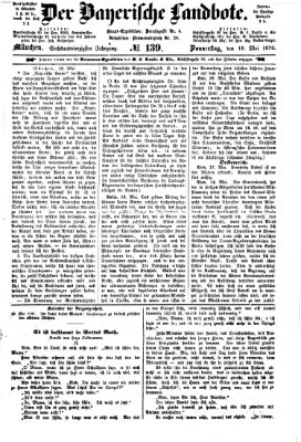 Der Bayerische Landbote Donnerstag 19. Mai 1870
