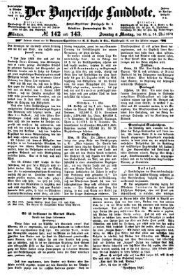 Der Bayerische Landbote Sonntag 22. Mai 1870