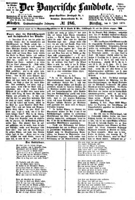 Der Bayerische Landbote Dienstag 5. Juli 1870