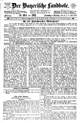 Der Bayerische Landbote Sonntag 10. Juli 1870
