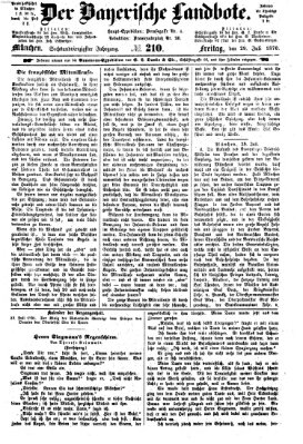 Der Bayerische Landbote Freitag 29. Juli 1870